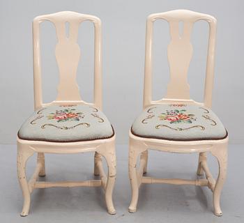 STOLAR, ett par, rokoko, 1700-tal.