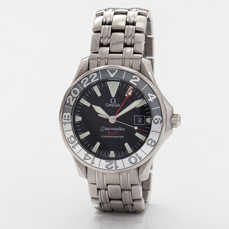 OMEGA Seamaster, GMT, chronometer, rannekello, 41 mm.