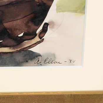 AGNES CLEVE, water-color, signed and dated -31.