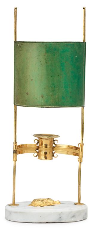 A late Gustavian one-light circa 1800 table lamp.