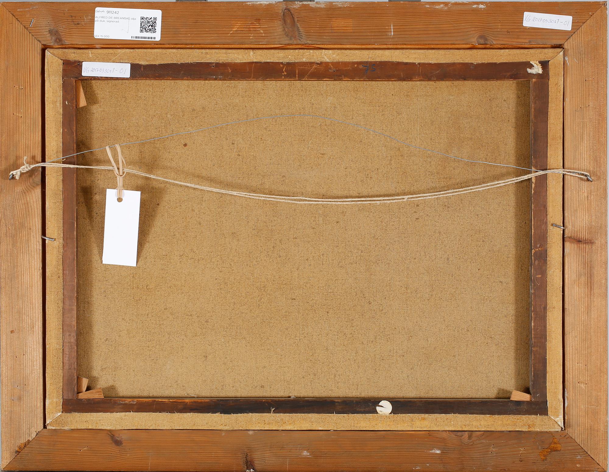 ALFRED DE BREANSKI, olja på duk, signerad.