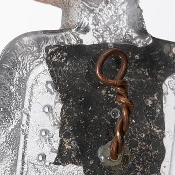 Bertil Vallien, unik väggskulptur, sandgjutet glas, "Idol".