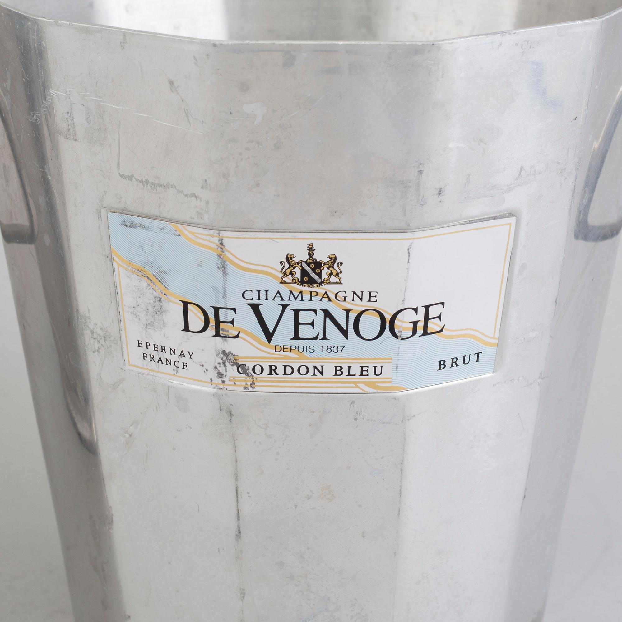 a set of aluminium champagne coolers, late 20th century.