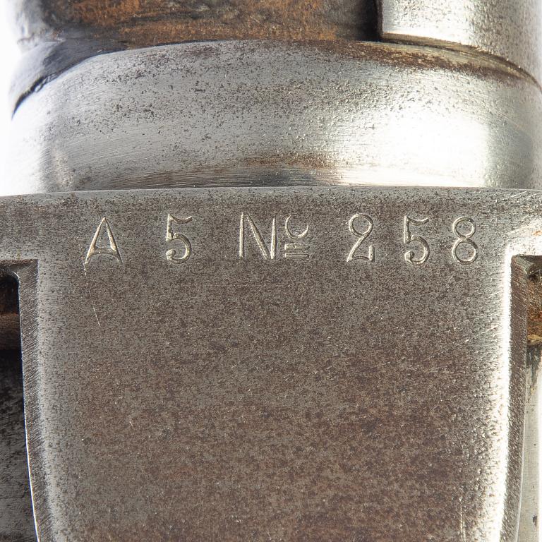 Sabel, svensk, m/1831 för artilleriet, med balja.