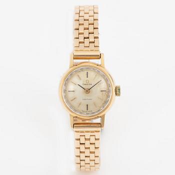 Omega, armbandsur, 18K guld, 19 mm.