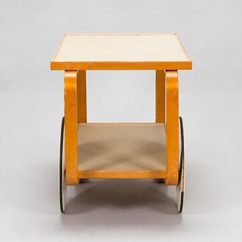 Alvar Aalto, a mid-20th century '98' tea trolley for Oy Huonekalu- ja Rakennustyötehdas Ab, Finland.