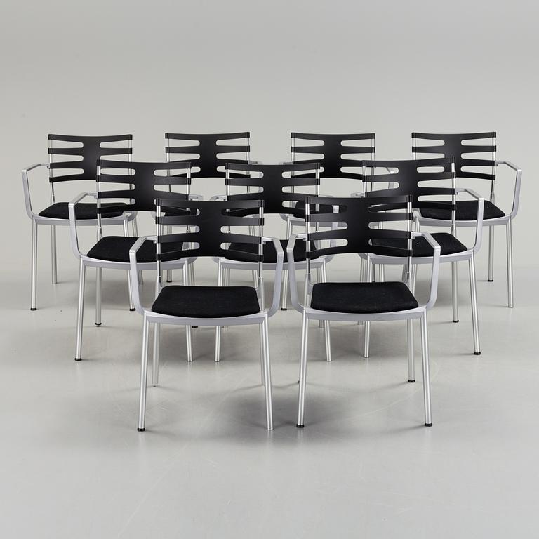 A set of NINE "Ice Chair" av Kasper Salto for Fritz Hansen.