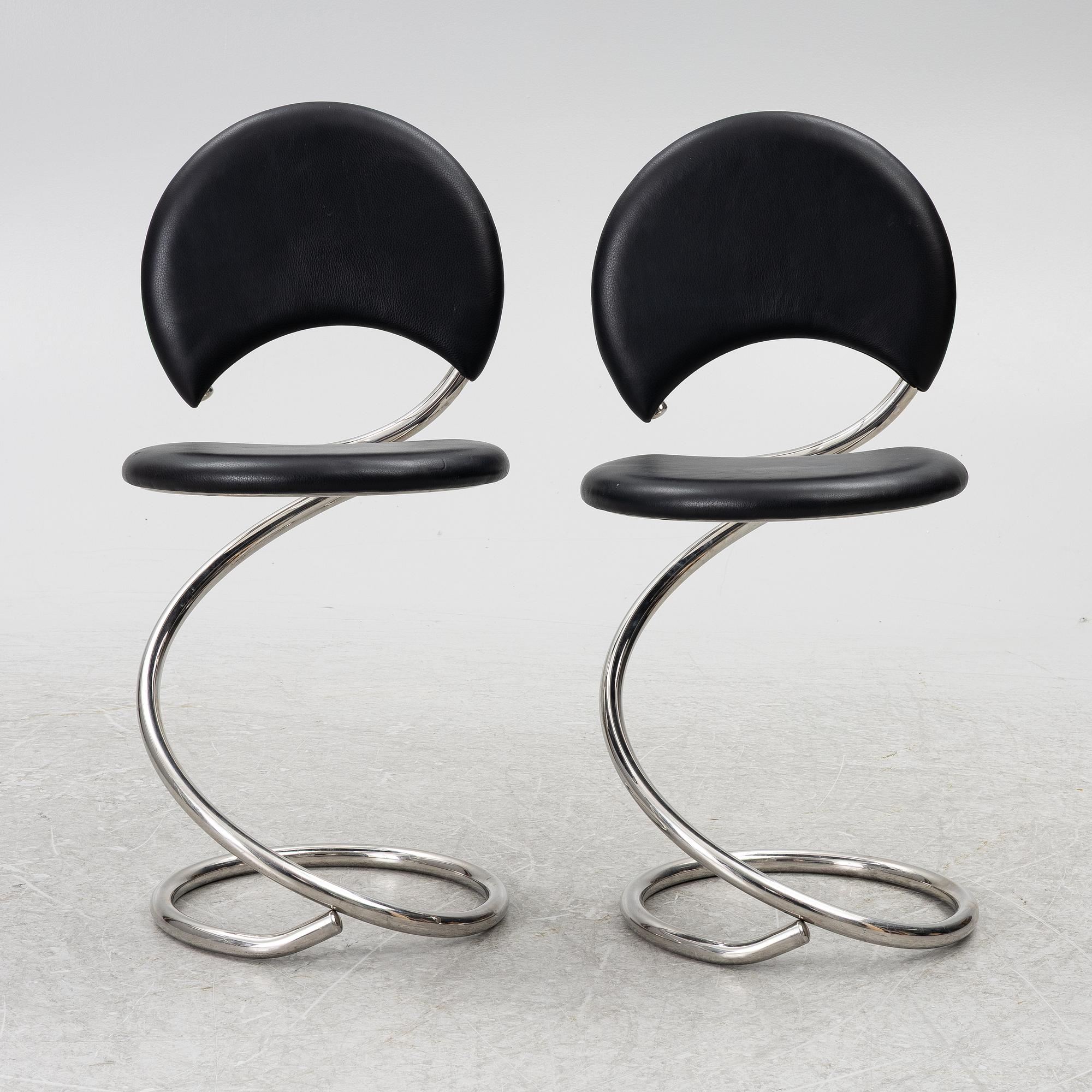 Poul Henningsen, a pair of 'Snake' chairs, Denmark.