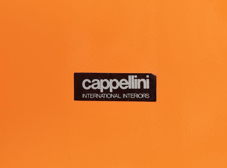 A Marc Newson orange glass fibre 'Orgone', Cappellini, Italy.