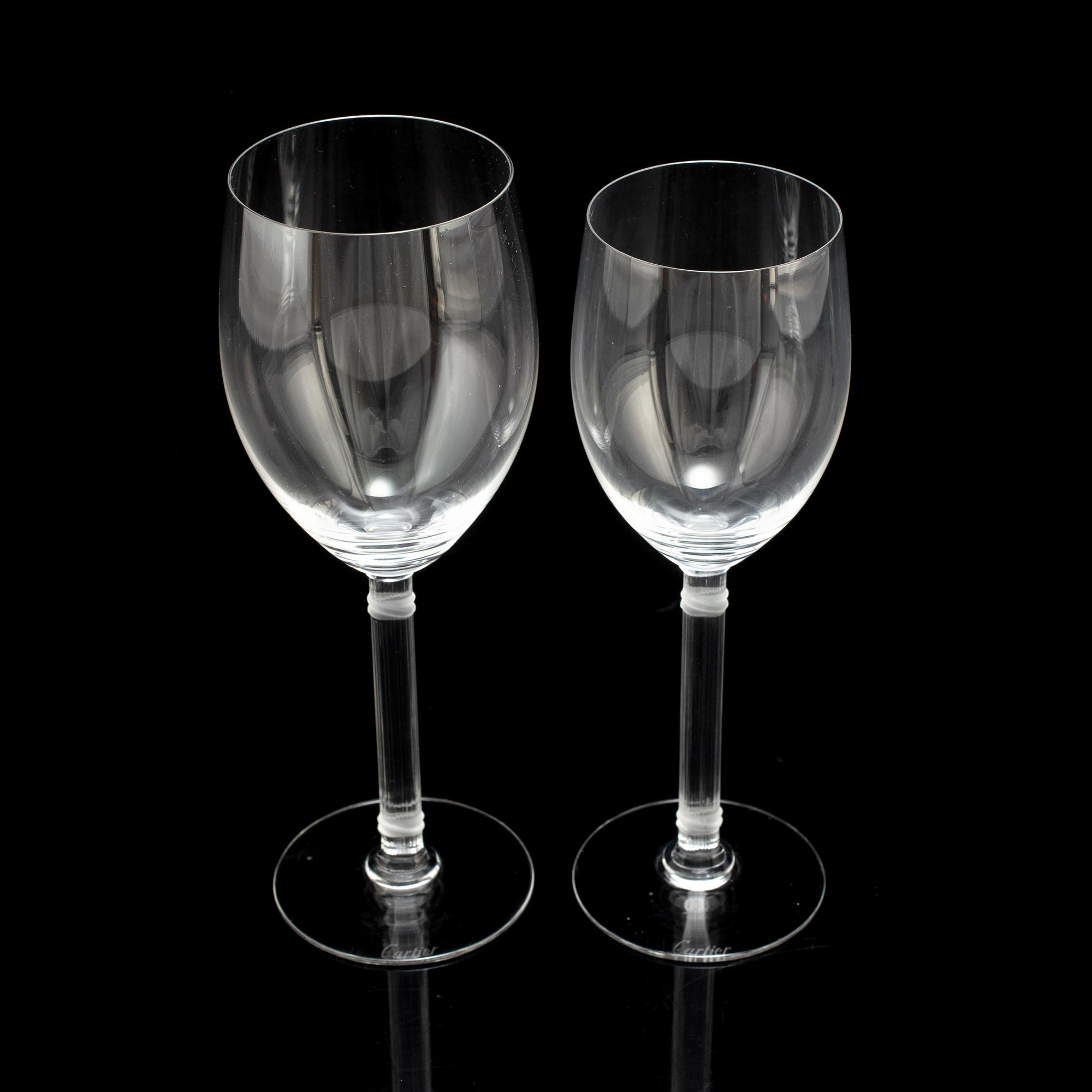 CARTIER, a 23-piece glass service 'La maison des Must', 1988.