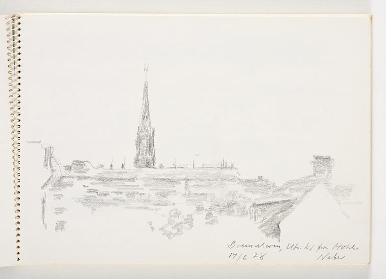 Lotte Laserstein, 3 skissblock med teckningar.