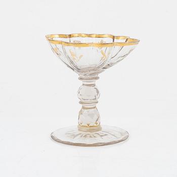 Uppsatsskål, glas, 1700-tal.