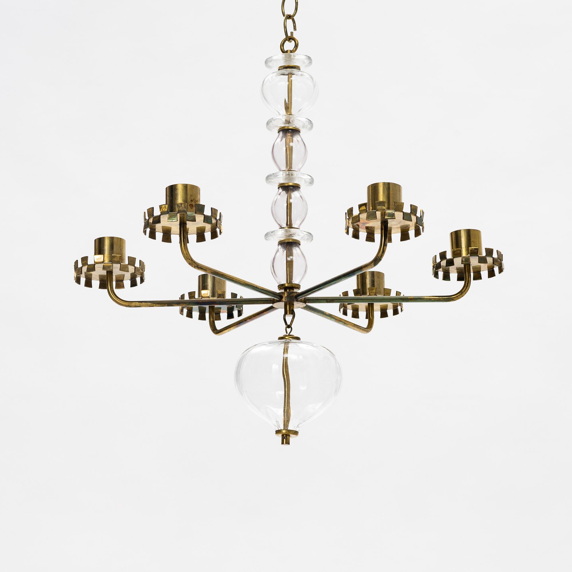 Erik Höglund, sannolikt, ljuskrona, 1900-talets mitt.