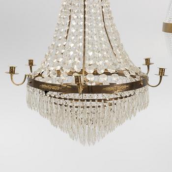 Chandelier, late Gustavian style, 20th century.