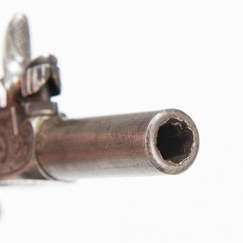 A pair of mid 19th Century Belgian percussion pistols.