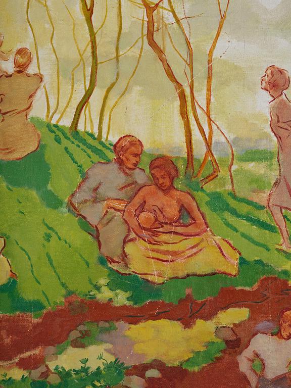 Lotte Laserstein, Fantasy landscape with people.