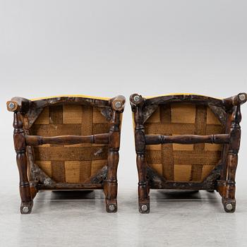 A pair of Late Baroque Chairs, a. mid-18th century.