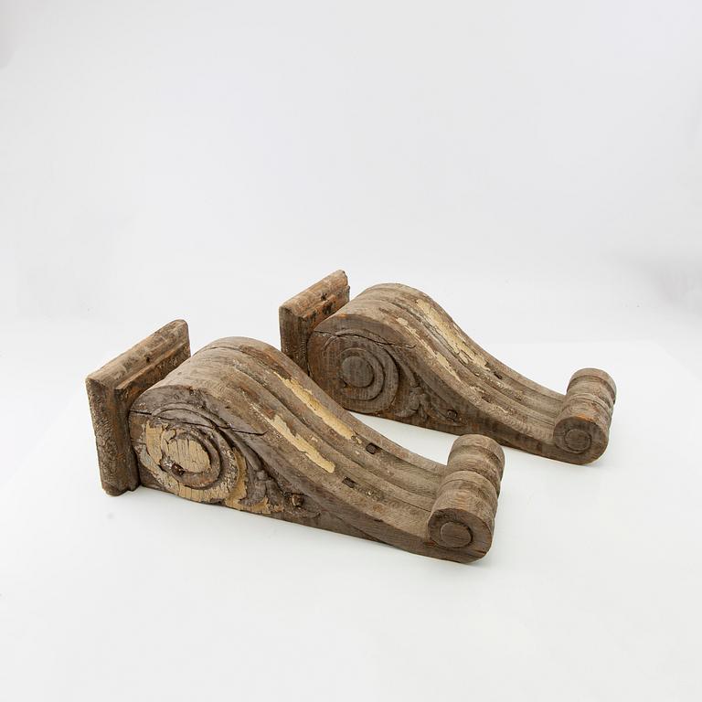 consoles, a pair, 18th/19th century.