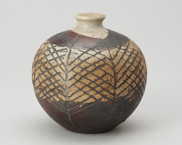 An Anders Bruno Liljefors stoneware vase, Gustavsberg Studio 1952.