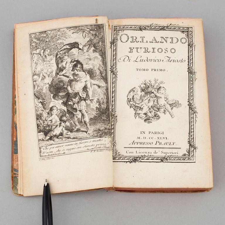 BÖCKER, 4 volymer. Orlando furioso, 1746.