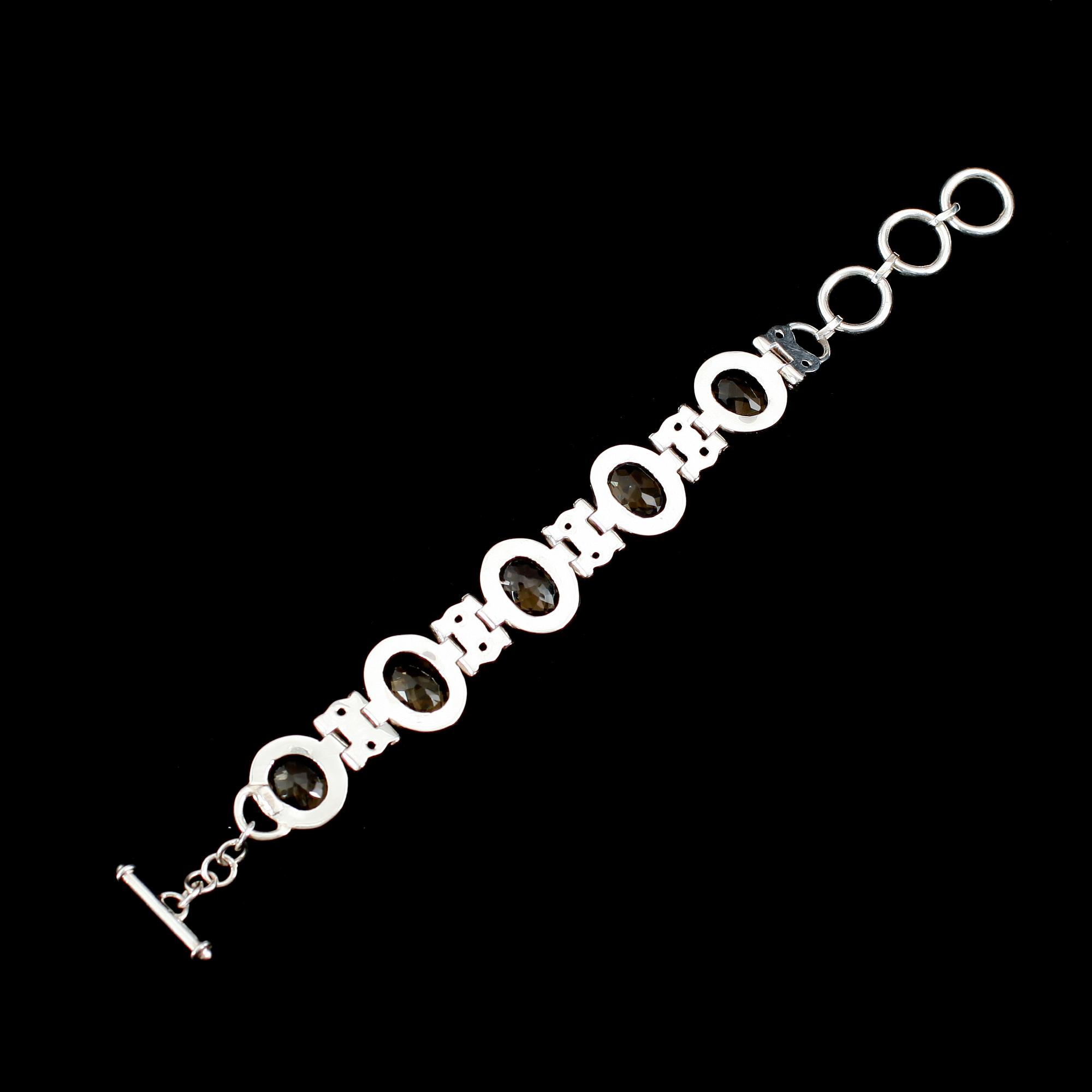 ARMBAND, sterlingsilver, citriner tot ca 70 ct. Total vikt ca 50 g.