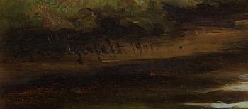 Lotten von Gegerfelt, oil on paper-panel, signed.