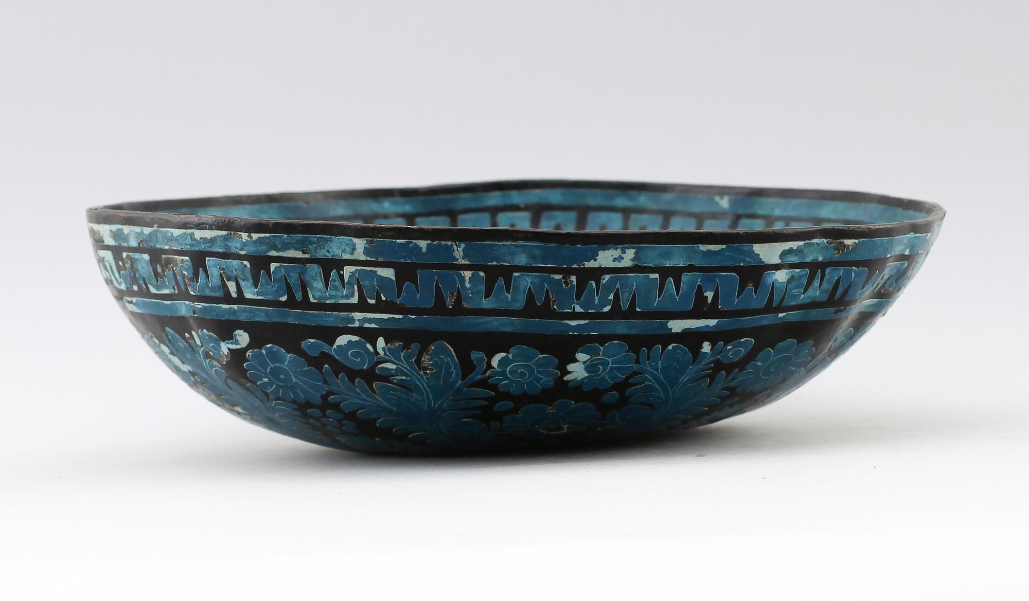 SKÅL, papier maché, 1800-/1900-tal.
