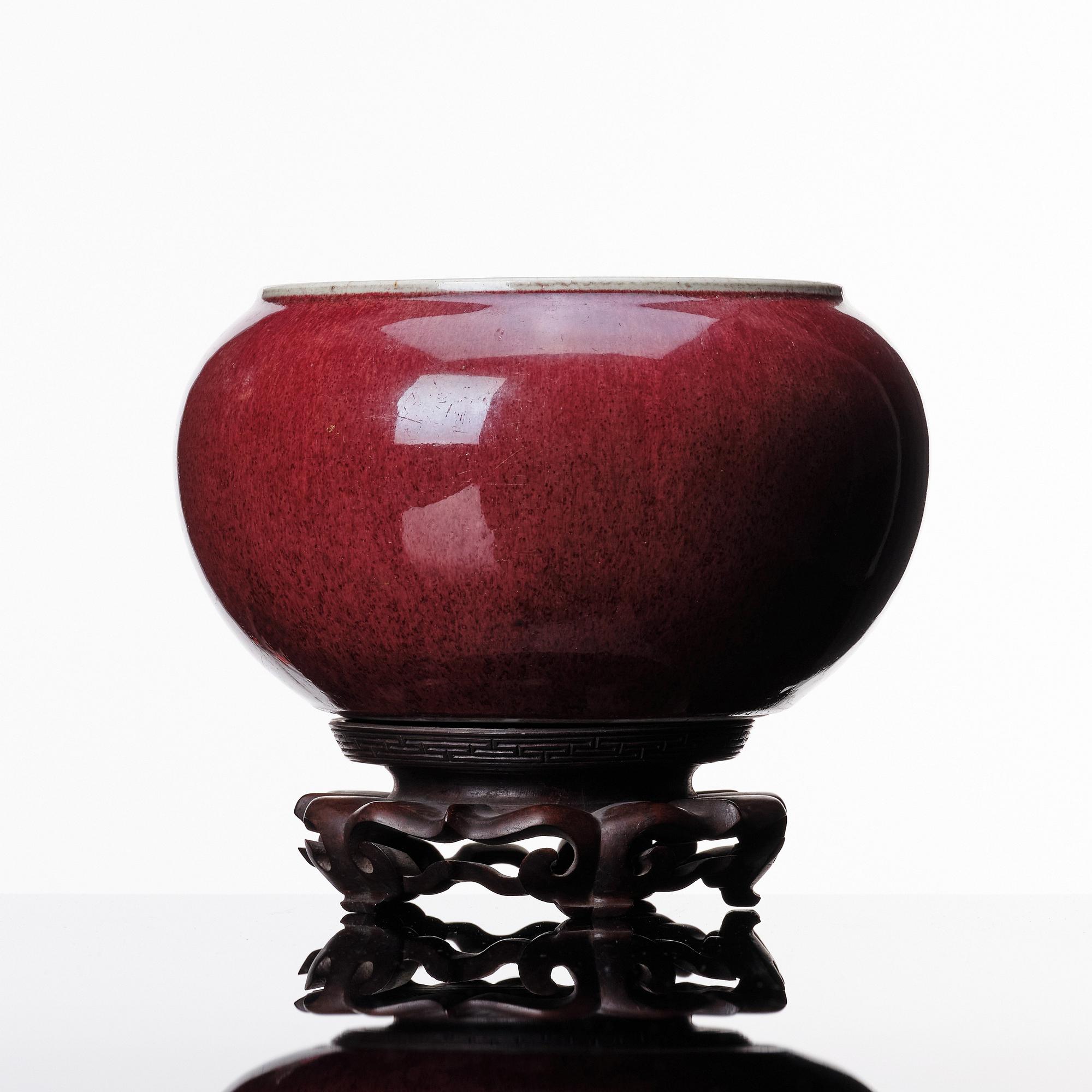 A sang de boef glazed censer, Qing dynasty, 19th Century.