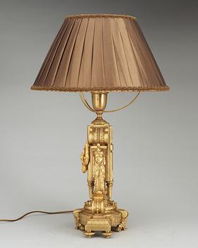 A French late 19th Century table lamp stamped "Picard".