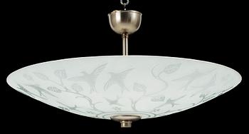 TAKLAMPA, glas, 1900-tal.