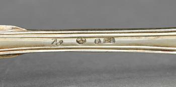 SKEDAR, 3 st, silver, olika mästare, 1800-talets första hälft. Total vikt ca 50 gram.