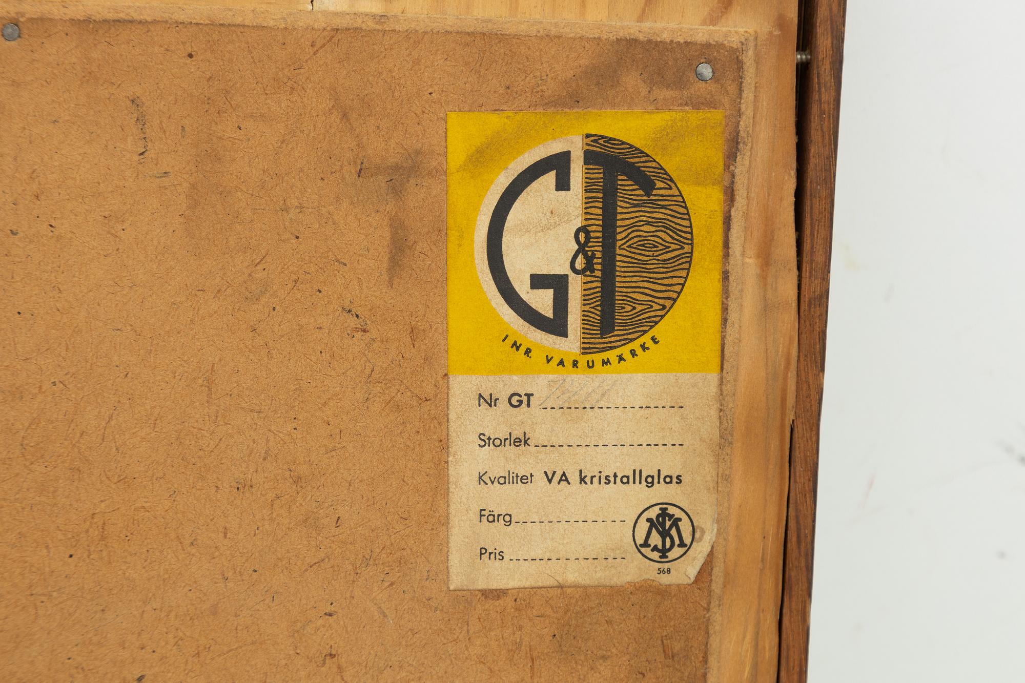 Spegel, Glas & Trä, Hovmantorp, 1900-talets andra hälft.