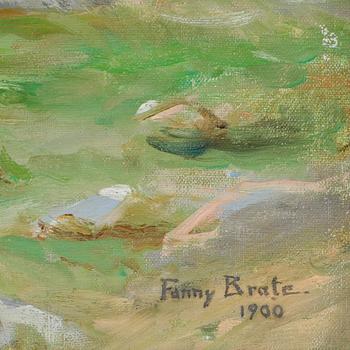 FANNY BRATE, olja på duk, sign och dat 1900.