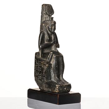 A figur of Isis and Horus the child, presumably the late period 664-332 B.C.