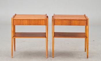 SÄNGBORD, ett par, AB Carlström o C:o, 1950/60-tal.