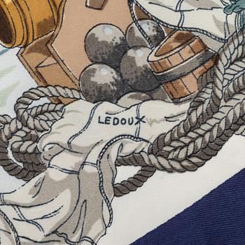 Hermès, a silk scarf, "L'Ocean Vaisseu de 118 Canons 1790-1845".