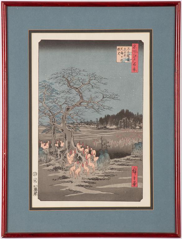 Ando Utagawa Hiroshige, after, 'New Year's Eve Foxfires at the Changing Tree', 20th century.