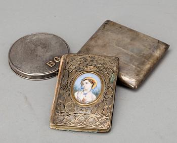 PARTI SILVER, 3 delar, bla Danmark, 1800-talets slut - 1900-talets mitt.