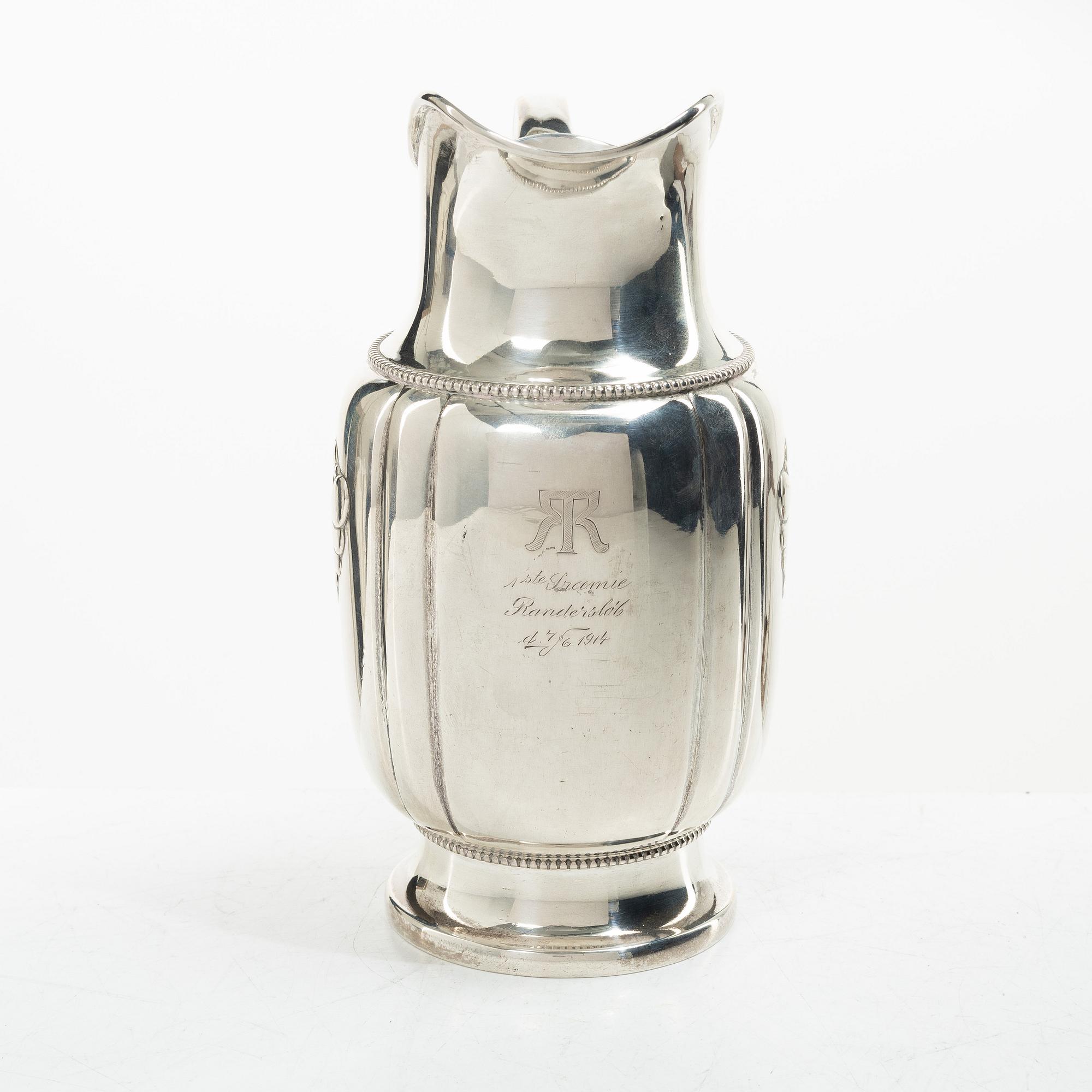 A Danish silver Art Nouveau jug, 1913.