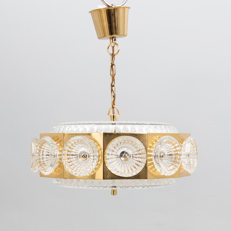 Carl Fagerlund, ceiling lamp Orrefors 1970s.