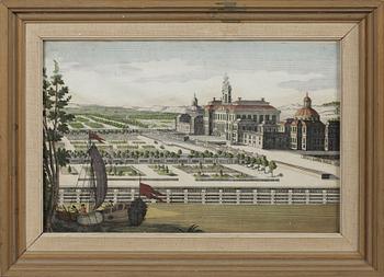 KOPPARSTICK, 2 st, ur Suecia Antiqua et Hodierna, 1700-/1800-tal.