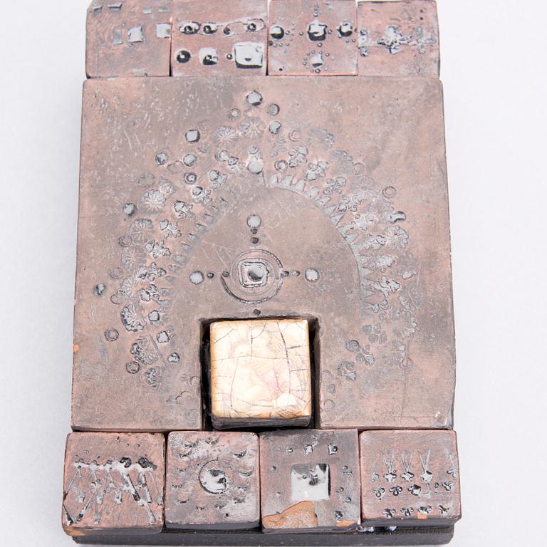 RUT BRYK, CERAMIC RELIEF. Marked Bryk. 1970s.