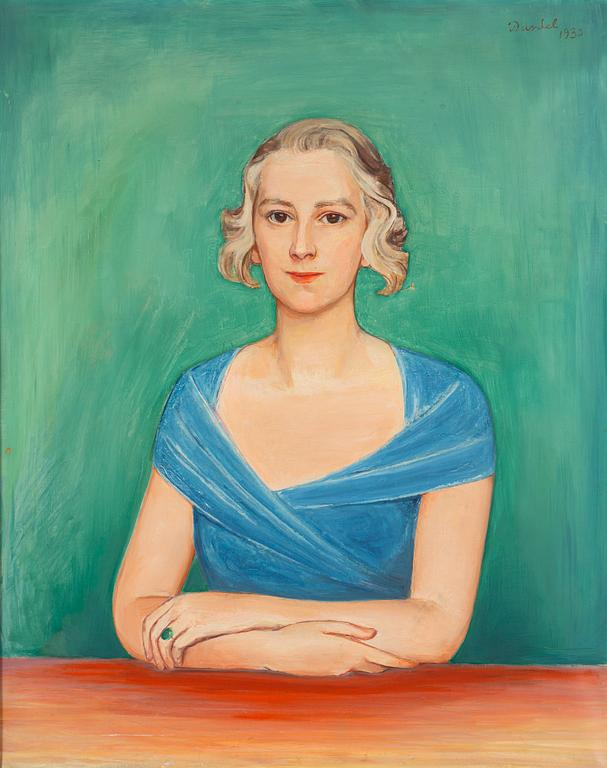 Nils Dardel, Nils von Dardel, olja på duk, signerad och daterad 1935.