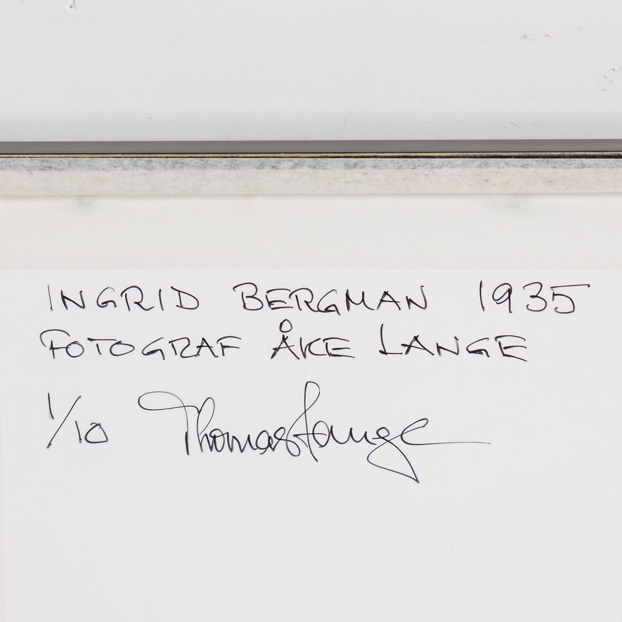 ÅKE LANGE, C-print, efter, numrerad 1/10.