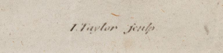 KOPPARSTICK, signerad I. Taylor, 1700-tal.