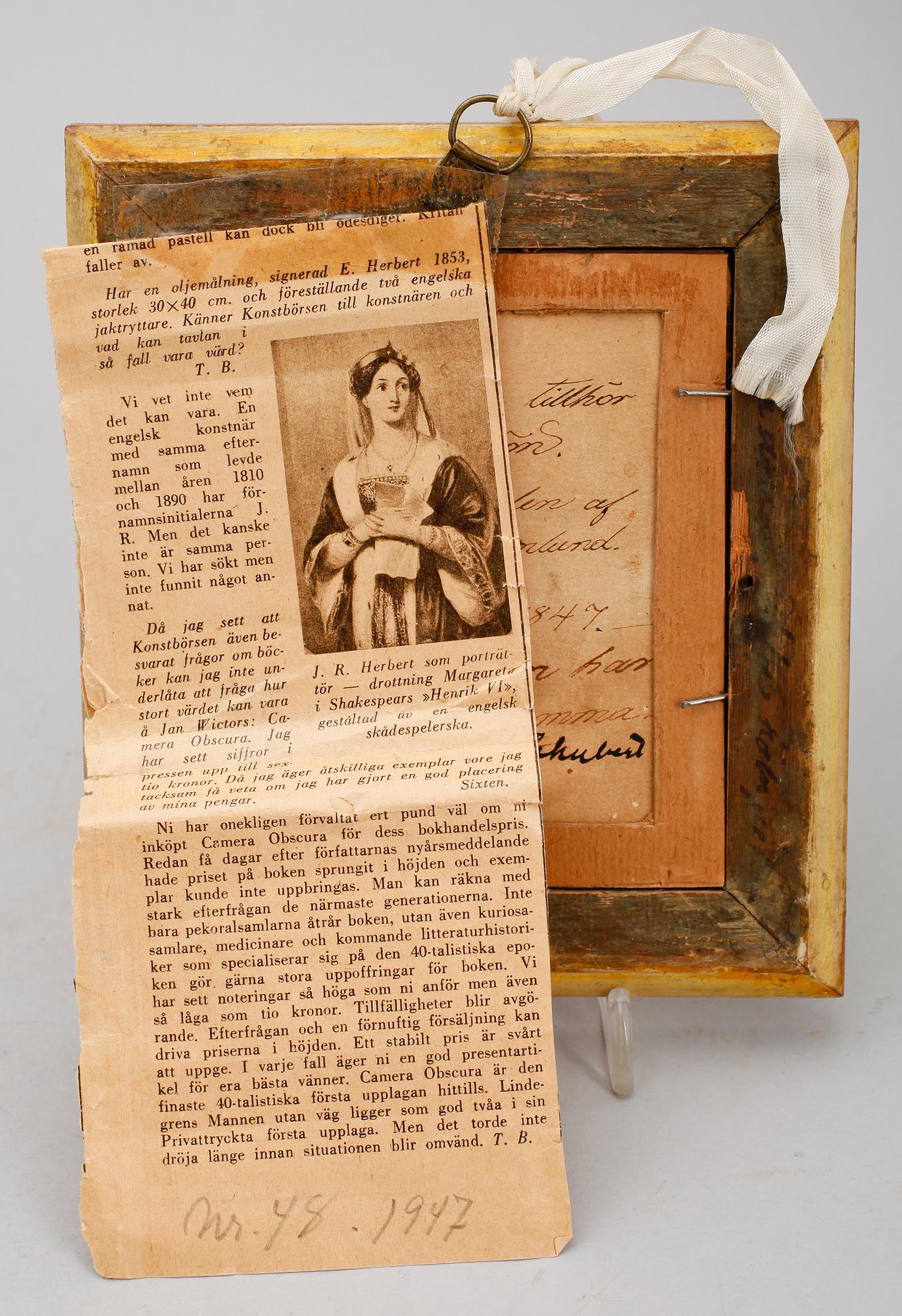 OKÄND KONSTNÄR, akvarell, 1800-tal.