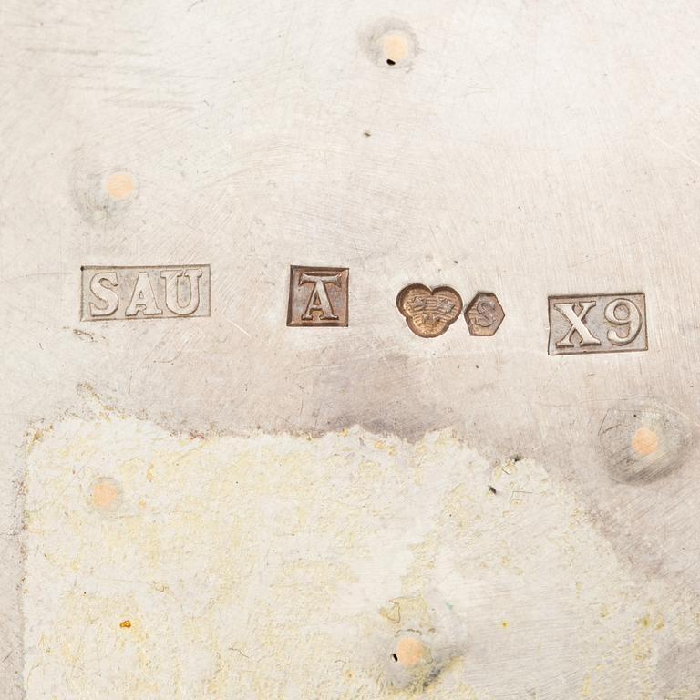 Karlheinz Sauer, pendant, silver and 14K gold.