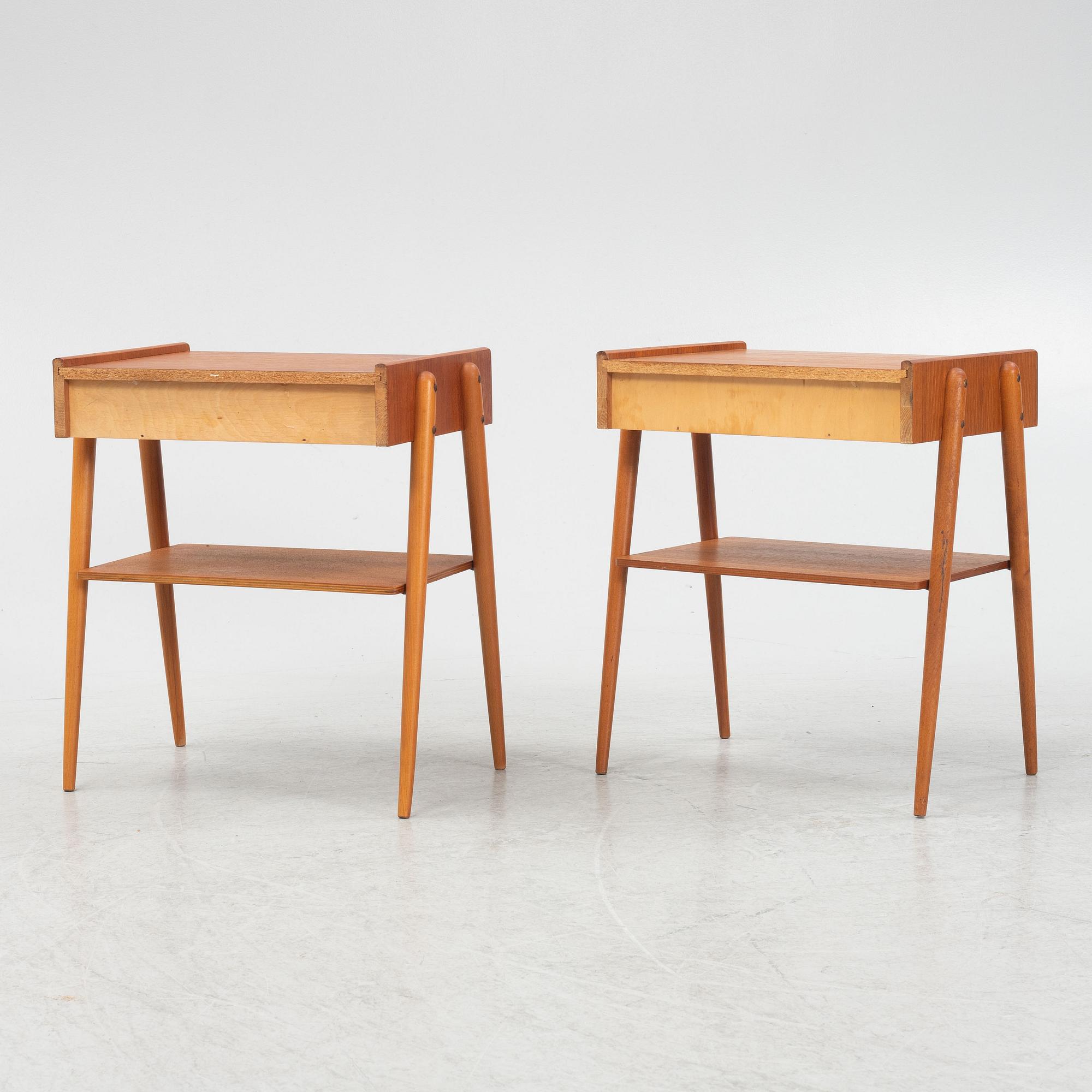 Sängbord, ett par, 1950/60-tal.