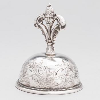 CHRISTOPHER CREUTZ, A silver table bell, Stockholm 1863.