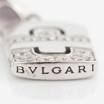 Bulgari hänge/berlock 18K vitguld vitguld med runda briljantslipade diamanter "Parentesi".